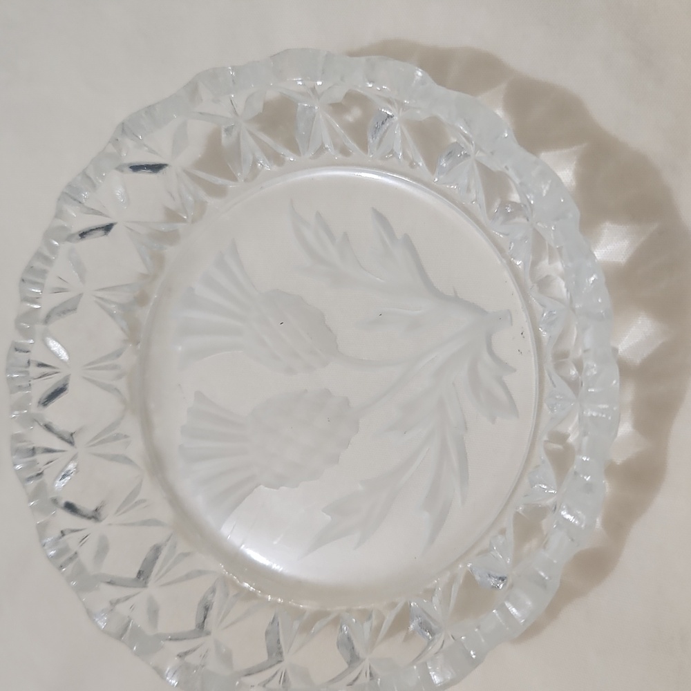 Scottish Thistle Crystal Coaster